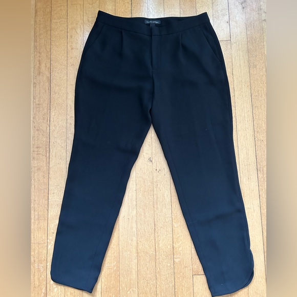 Banana Republic Black Cropped Straight Leg Dress Pant Size 4 - Picture 1 of 4